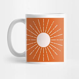 Orange sun - monochromatic pattern for sophisticated vibes Mug